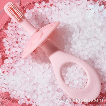 Brosse à dents en silicone de fleur de bébé douce